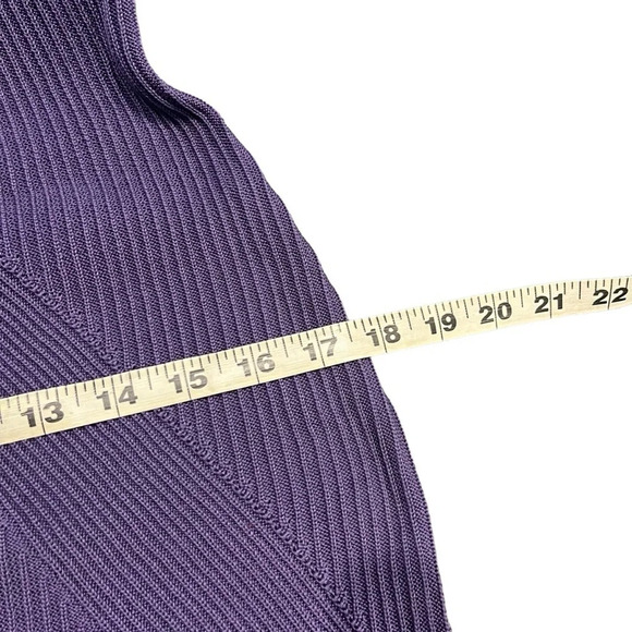 Peruvian Connection Purple Ribbed Knit Geometric Sleeveless Dress Size Medium - Picture 8 of 12